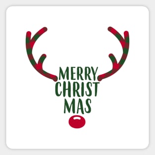 MERRY CHRISTMAS REINDEER Sticker